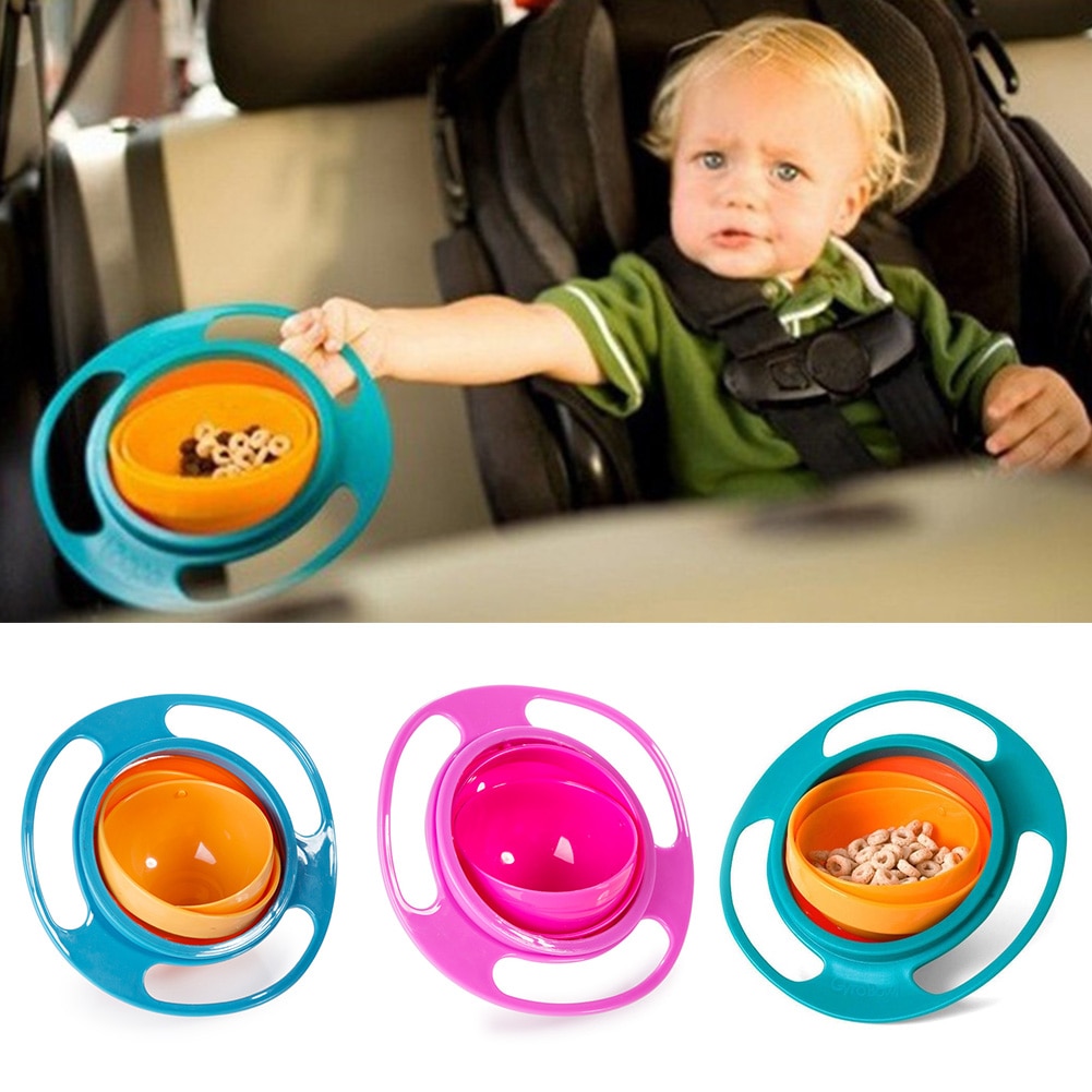 Baby Feeding Toy Bowl Dishes Kids Boy Girl Spill Proof Universal Rotate Technology Funny Gift Baby Accesories ZL1521